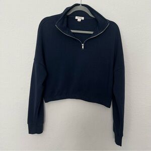 Garage Midnight Blue Cropped Sweatshirt